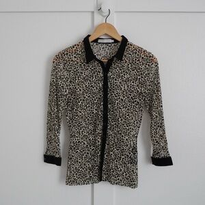 Anne Fontaine Pyla Cheetah Print Top